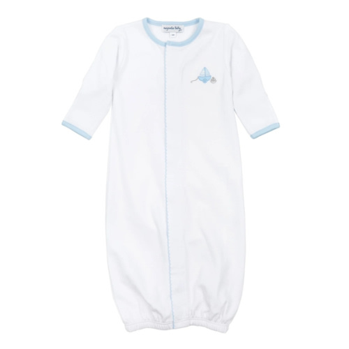 My First Sailboat Embroidered Converter - Light Blue