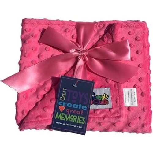 Reversible Unisex Children's Soft Baby Blanket Minky Dot - (Hot Pink)
