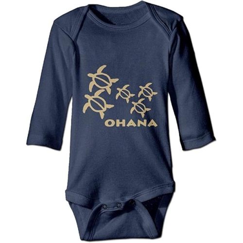 Ohana Honu Hawaiian Sea Turtle Infant cloths Baby Boy Girl Long Sleeve Playsuit Outfit