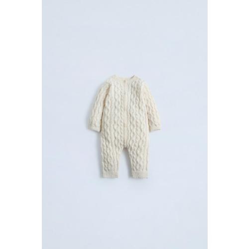 CABLE KNIT JUMPSUIT - Ecru | ZARA United States
