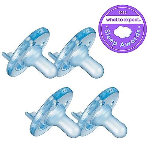 Philips AVENT Soothie Pacifier, Blue, 0-3 Months, 4 Pack, SCF190/43 - 0-3m