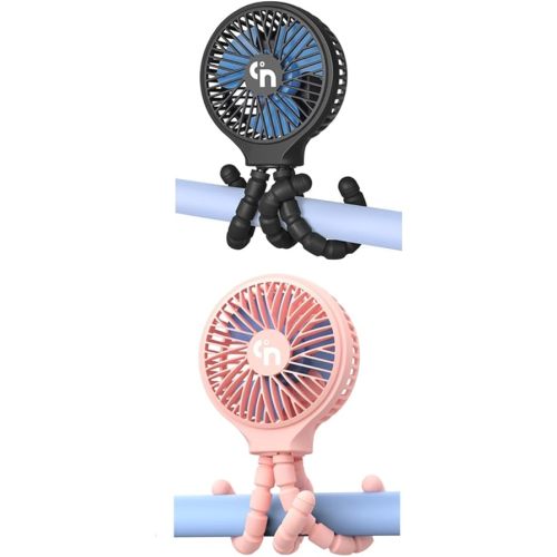 WiHoo Stroller Fan Black and Pink