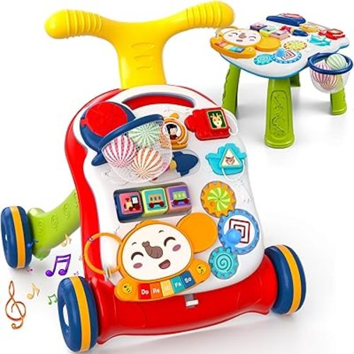 3-in-1 Baby Walker for Boys Girls, Sit to Stand Learning Walker, Baby Push Walker, Learning Push Toys for Baby Infant Toddler 12+ Months