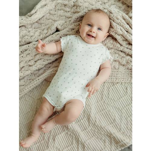 Onesie/Bodysuit - Flutter Sleeves - Sage Hearts