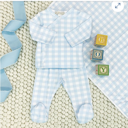 Cameron Cross-Front Set - Buckhead Blue Gingham