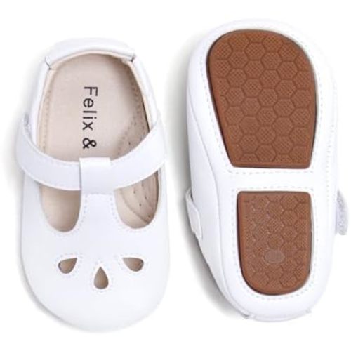 Felix & Flora Soft Sole Baby Shoes - Infant Baby Walking Shoes Moccasinss Rubber Sole Crib Shoes