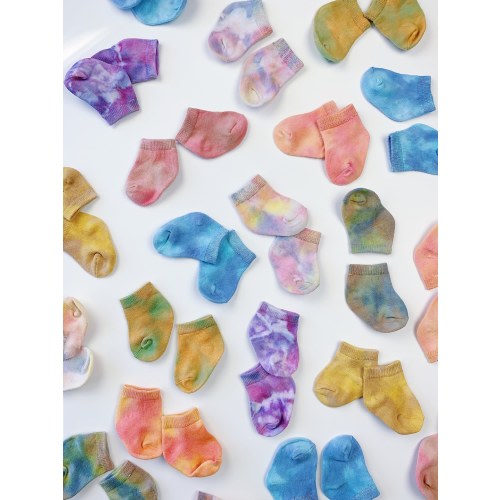 Organic Cotton Baby Socks | Hand-Dyed | Tie Dye | Baby Clothes | Baby Shower Gifts | New Baby Gift | Baby Girl Clothes | Baby Boy Clothes