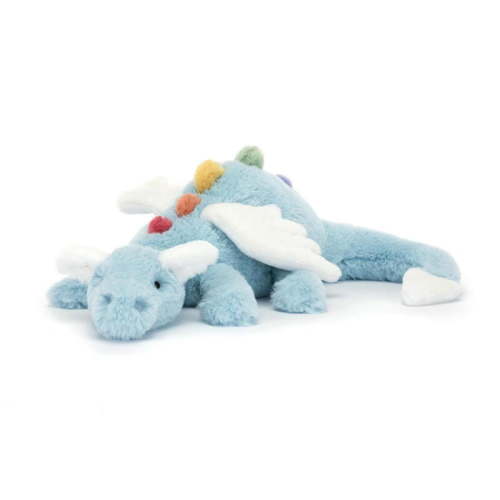 Sky Dragon Plush Toy, Soft Lying Snow Dragon Stuffed Animal, Cute Fantasy Plush Figure, Cozy Decorative Plush for Home, Collectible Gift for Fans & Plush Lovers