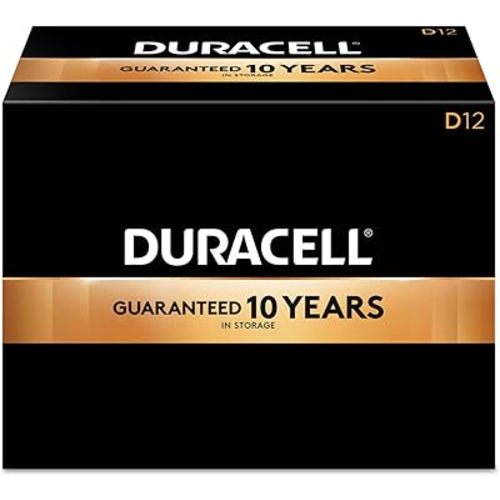 Duracell PGD MN1300 Coppertop Battery, Alkaline, D Size (Pack of 12)