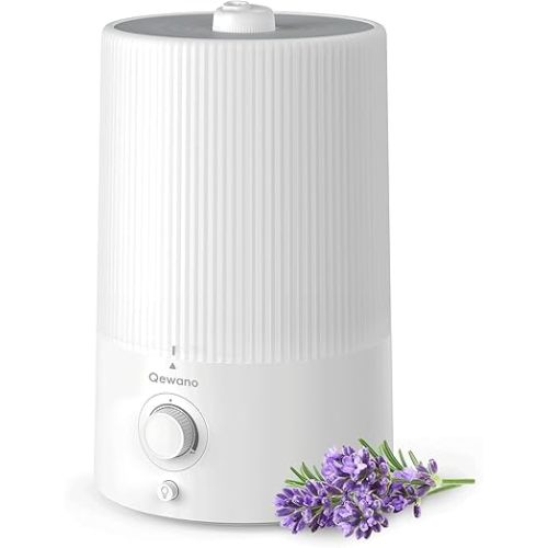 Cool Mist 4L Humidifiers for Bedroom, Ultrasonic Humidifier with Essential Oil Diffuser, Easy to Clean Home Humidifier, Auto Shut-Off, 50H Work Time, Night Light