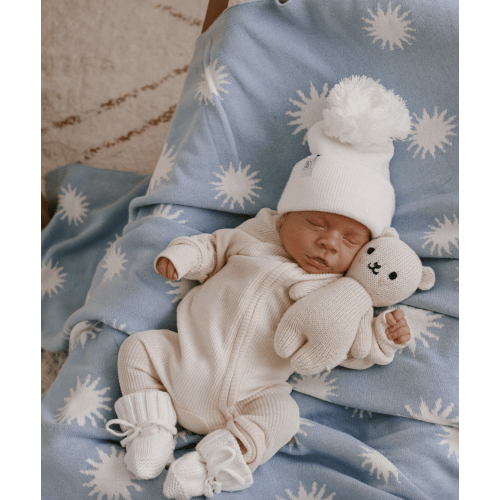 Knit Blanket | Celestial Blue