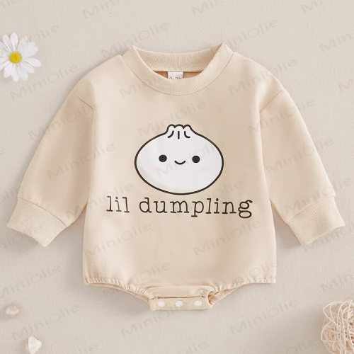 LIL DUMPLING Baby Beige Bodysuit