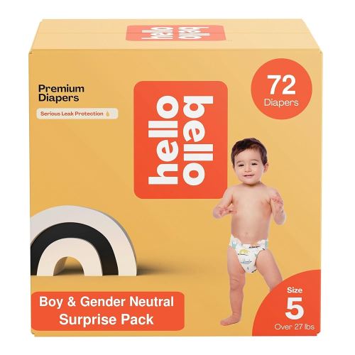 Size 5 | Hello Bello 72 Count: Hypoallergenic with Soft, Cloth-Like Feel