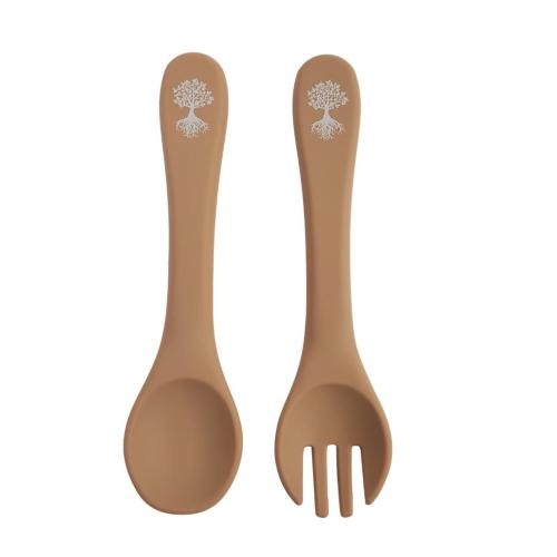 Spoon and Fork Set in Sand