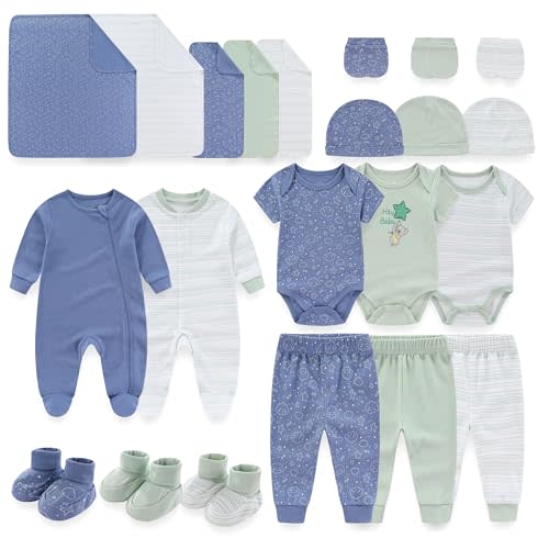 JELYLOVE Unisex Baby Boy Girl Layette Sets 22 Packs New Born Boy Girl Clothes Infant Essentials