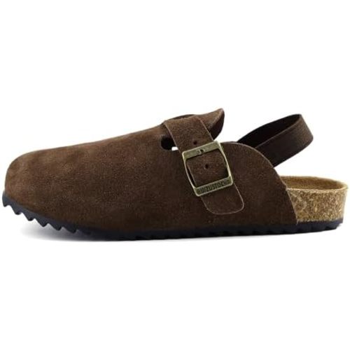Kids Suede Clogs Toddler Clogs Boys Girls Sandals Cork Adjustable Buckle Mules