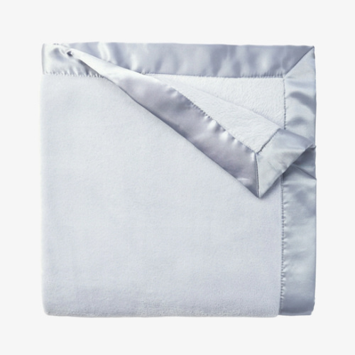 Pale Blue Coral Fleece Baby Stroller Blanket – Elegant Baby