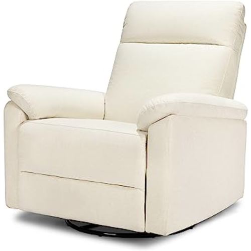 DaVinci Suzy Swivel Recliner in Vanilla, GREENGUARD Gold & CertiPUR-US® Certified