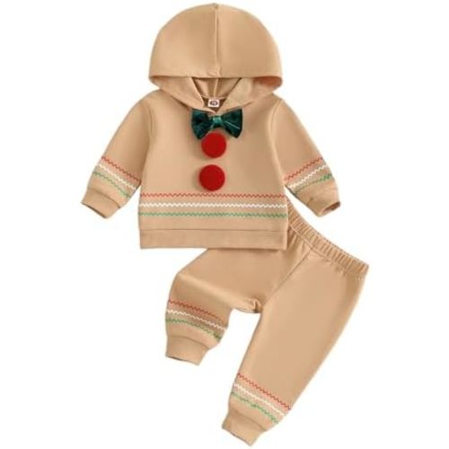 Infant Baby Boy Fall Winter Clothes Outfits Hooded Long Sweatshirt Pants Set Toddler Clothes 6 12 18 24 Months 2T