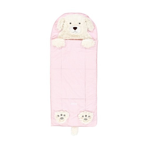 Light Pink Shaggy Head Puppy Kids Sleeping Bag | Pottery Barn Kids