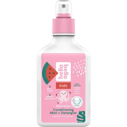 Hello Bello Kids Conditioning Mist + Detangler - Hypoallergenic Non-Greasy Leave-in Conditioning Spray - Vegan and Cruelty-Free - Watermelon Scented - 6.7oz