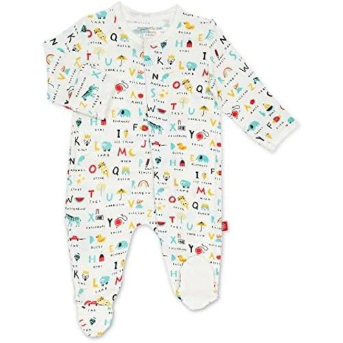 Magnetic Me Footie Pajamas Soft Modal Baby Sleepwear with Quick Magnetic Fastener | Boys and Girls Sleeper Preemie-24 Months