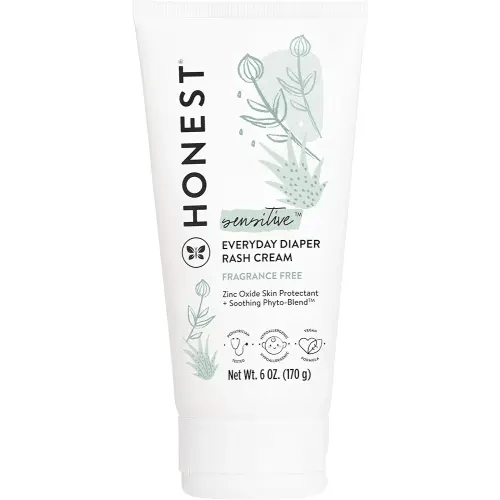 The Honest Company Hypoallergenic Diaper Rash Cream | Moisturizing + Calming Zinc Oxide Ointment | NEA Recognized, Cruelty Free | Value Size, 6 oz