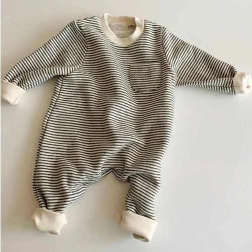 Striped Round Neck Onesie – Teeny Mini Me