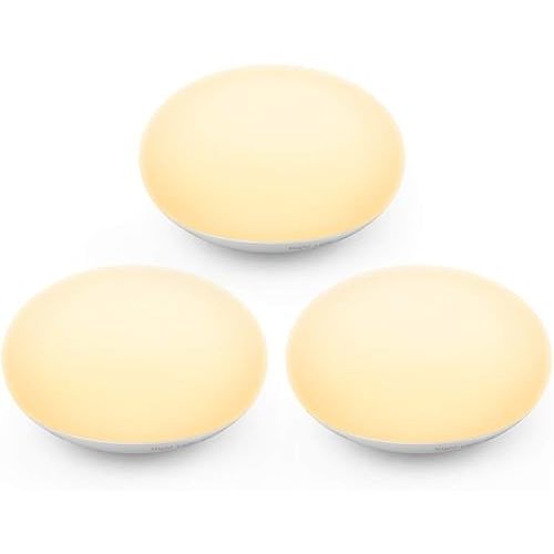 EASZZZ Baby Night Light, Nursery Night Lamp for Breastfeeding, Soft BPA FREE Silicone Touch Night Lamp, Eye Caring, Easy Flip Design, Stepless Dimming, 3-Pack