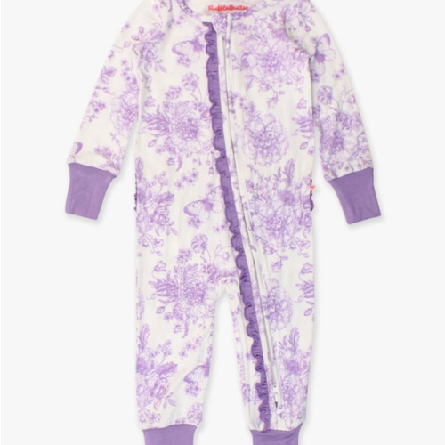 Convertible Ruffle One Piece Pajama, Bamboo Viscose