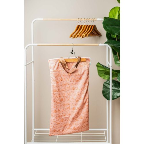 Large Zipper Hanging Wet Bag, Laundry Bag with Handles