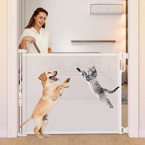 Momcozy Extra Wide Retractable Mesh Baby Gate