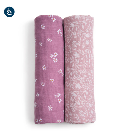 aden + anais Organic Cotton Muslin Swaddles 2 Pack in Heritage Floral