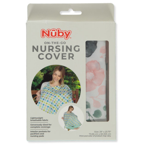 Nuby On-The-Go Nursing Cover - blue/multi, one size