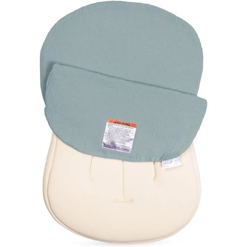 snuggle me Baby Lounger Muslin Cover, 100% Organic Cotton Newborn Lounger Cover, Soft and Breathable Baby Nest Slipcover for Boys Girls - Slate