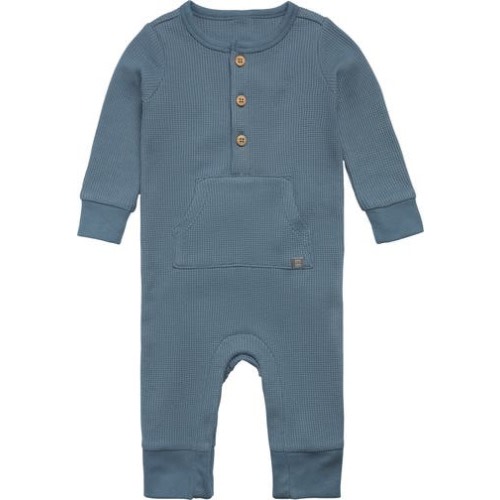 Waffle Knit Romper with Kangaroo Pocket, 0-3M