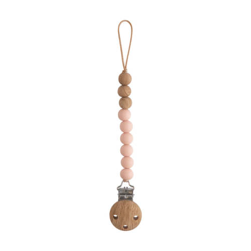 Mushie Pacifier Clip | Eva Blush