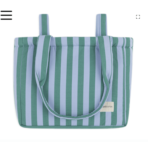 Handle Bag Green + Sky Blue - Minicoton