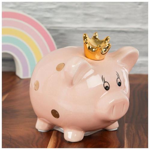 Pink Polka Dot Piggy Bank