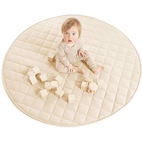 Stylish Baby Play Mat - Soft Cotton Crawling Mat Creates a Great Play Gym Area for Your Baby Boy or Girl - The Perfect Foldable Tummy Time Floor Playmat That Fits Nicely with Any Kids Playroom Decor