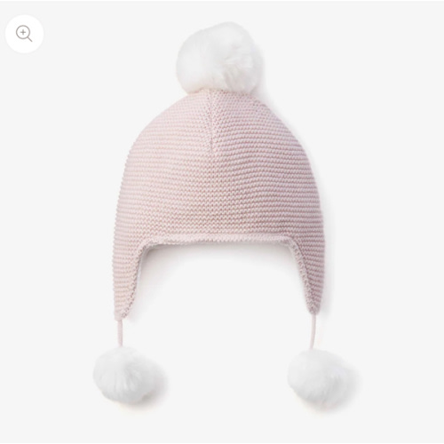 Sofia & Finn Pale Pink Pom Pom Baby Hat – Elegant Baby