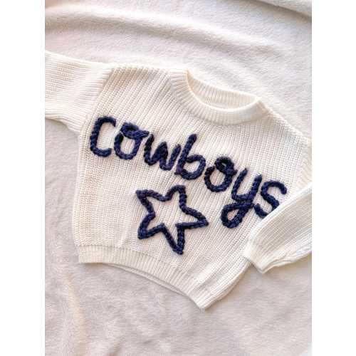 Dallas Cowboys Baby Sweater, Football Outfit, Dallas Cowboys Toddler Sweater, NFL Customized Sweater, Dallas Texas Cowboys Oversized Sweater