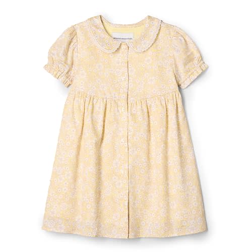 Amazon Essentials x Sofia Grainge Toddlers and Baby Girls' Cotton Sateen Dress with Collar