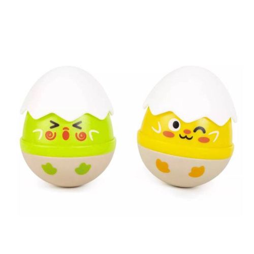 Hape Egg Wobbler Rattle Set - 2pc