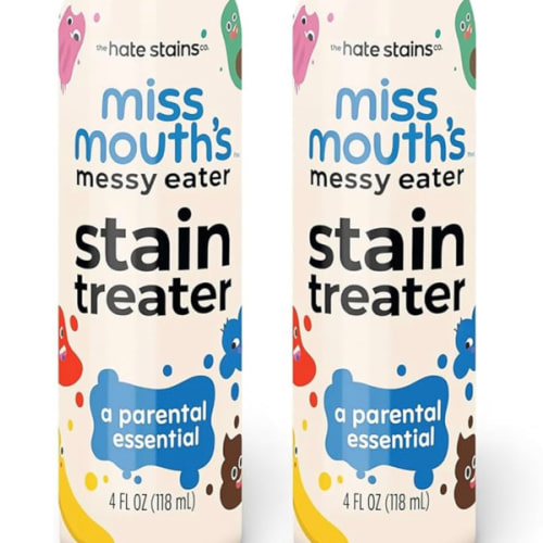 Miss Mouth's Messy Eater Stain Treater Spray - 4oz 2 Pack Stain Remover - Newborn & Baby Essentials - No Dry Cleaning Food, Grease, Coffee Off Laundry, Underwear, Fabric
