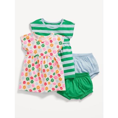 Short-Sleeve Dress and Bloomers Set for Baby