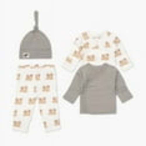 M+A by Monica + Andy Baby Boy or GIrl Organic Cotton Welcome Home Layette Gift Set, 4-Piece