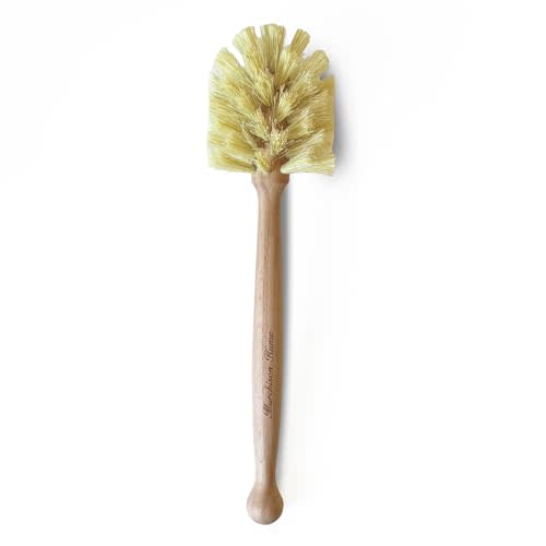 Murchison-Hume Natural Bottle Brush - Eco-Friendly & Biodegradable Bottle Brush with Beechwood Handle and Sisal Bristles, Bamboo Dish Brush for Baby Bottles, Glassware, and More