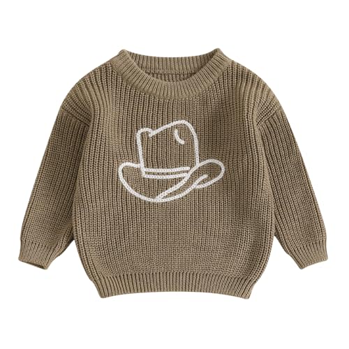 Toddler Baby Girl Knit Sweaters Oversized Long Sleeve Embroidery Shirt Top Newborn Infant Cute Fall Winter Clothes