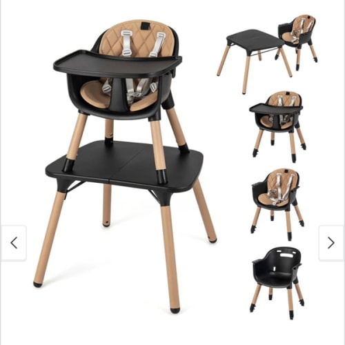 5 in 1 Convertible Highchair Booster Seat Infant Feeding Chair